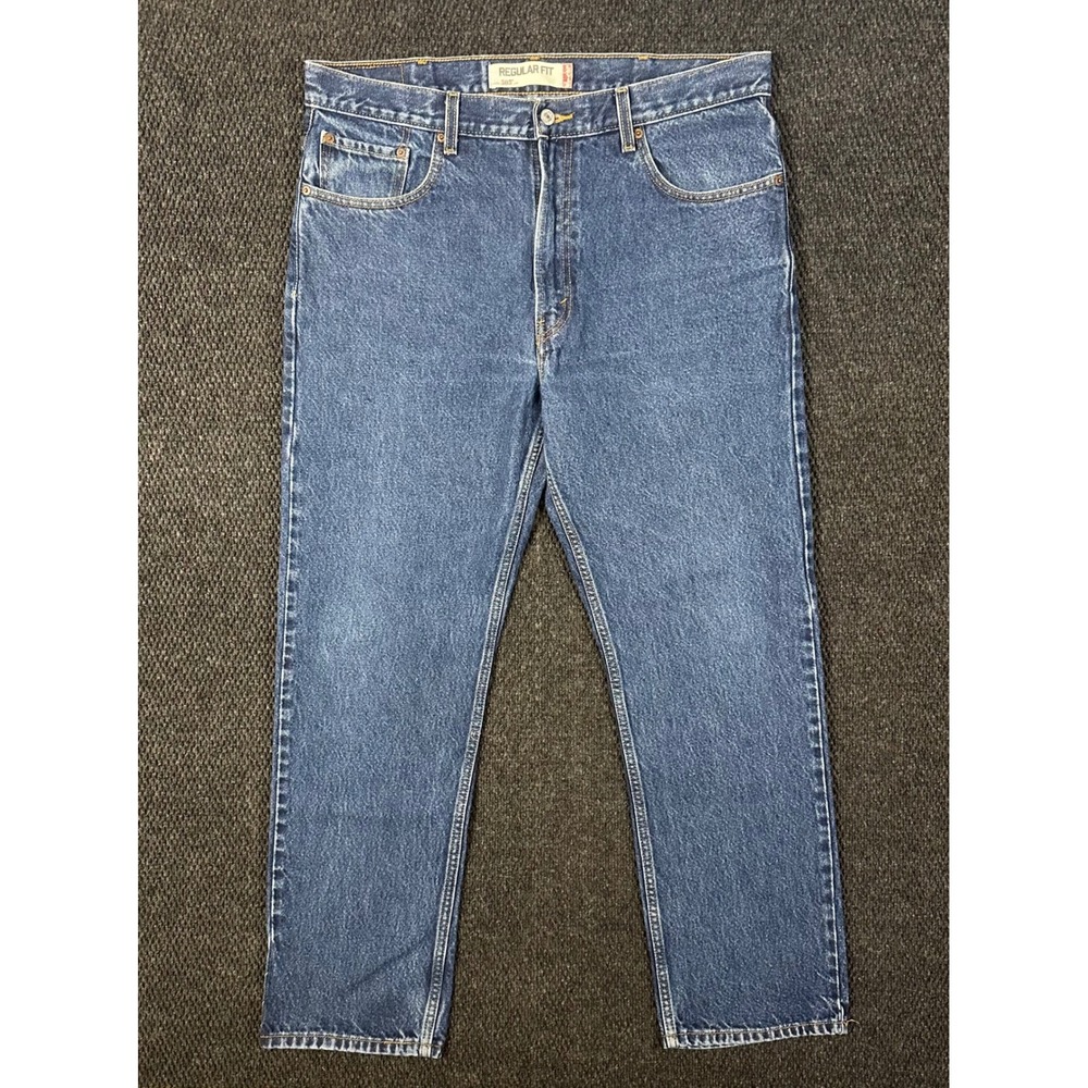 Vintage Y2K Levi's 505 Jeans Mens 38x31 Regular Fit Straight Leg Medium Wash